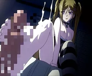 Anime trabajando con el pie muchachas desnudas
