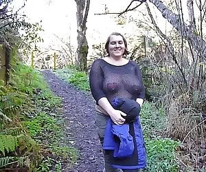 Bbw  celestewoodrow intermitente de mama por carretera