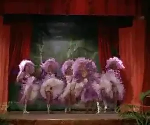Retro tira de cabaret mujeres hermosas desnudas