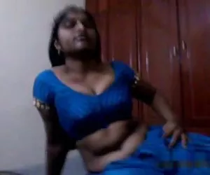 Andhra  tía mamada y sari tira